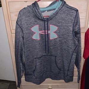 Grey/light blue Under armor hoodie